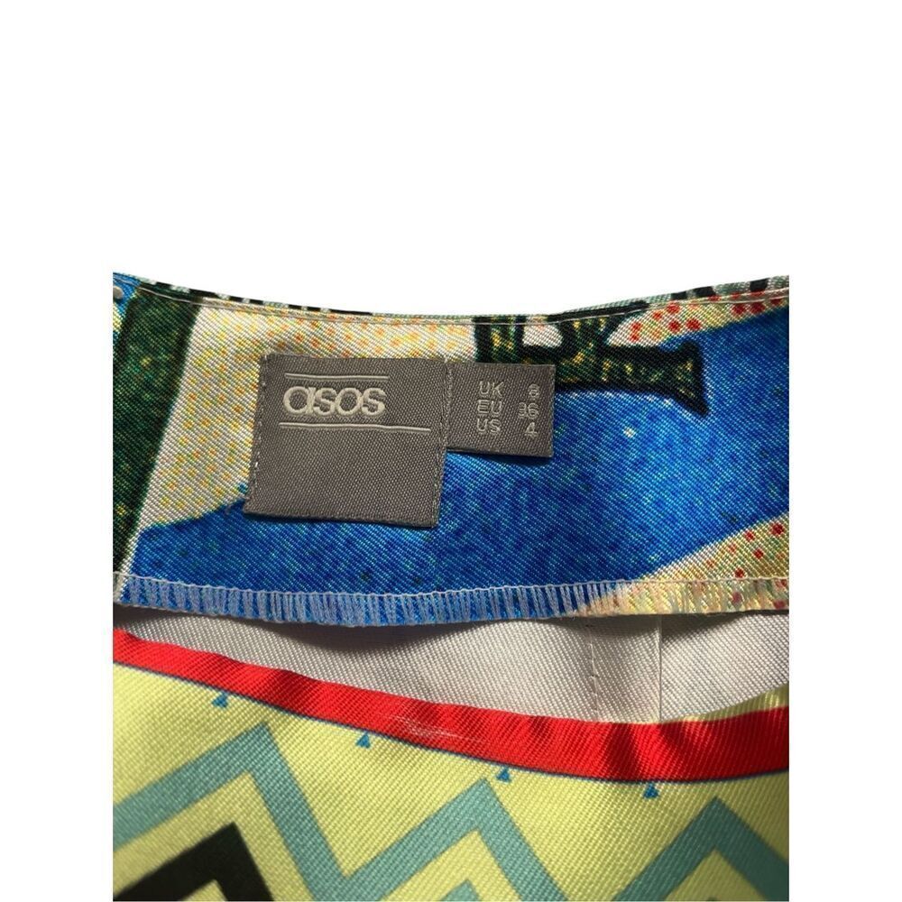 ASOS multi print pencil skirt sz 4 - Picture 3 of 3